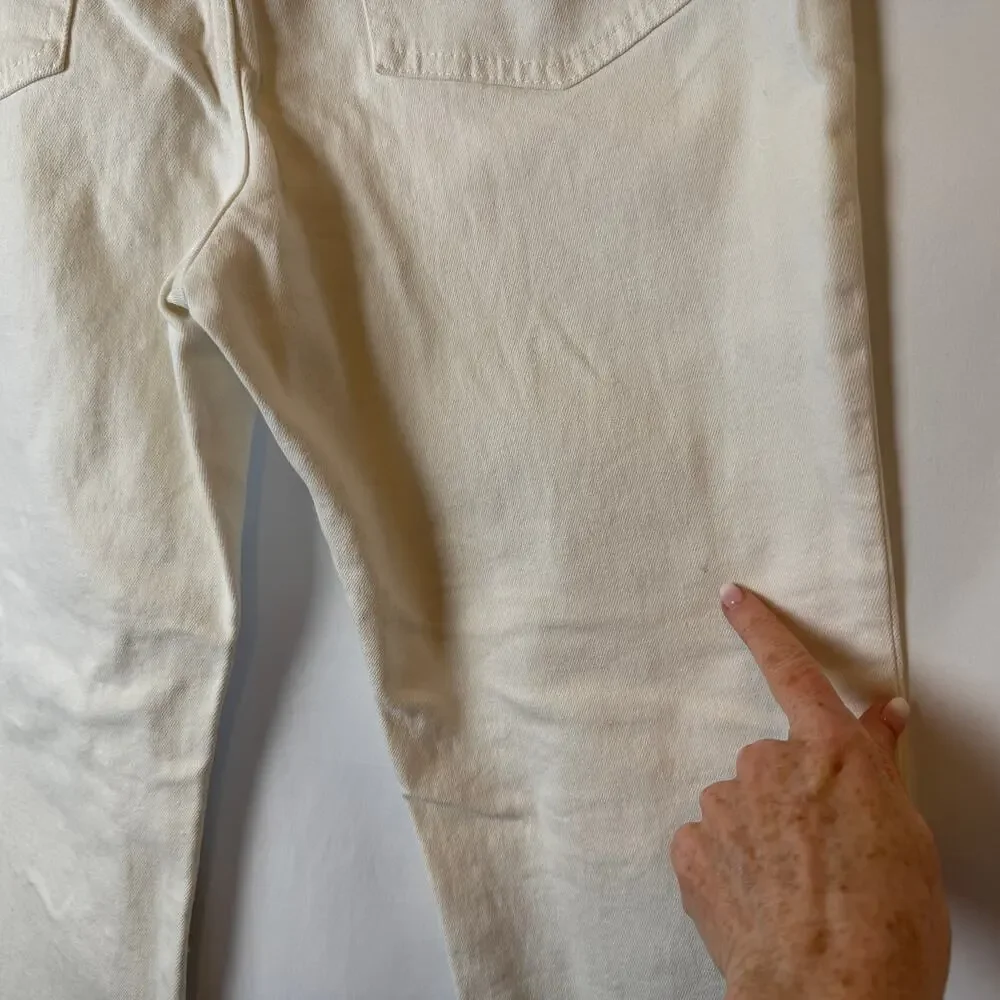 Madewell The Perfect Vintage Straight Leg Jean in Cream Size 28 - Picture 4 of 10